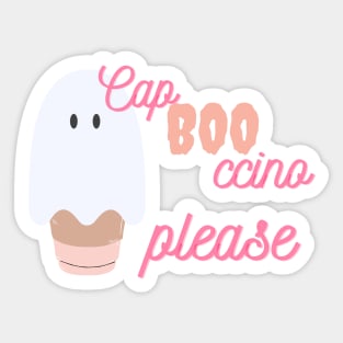 Cap boo ccino please Sticker